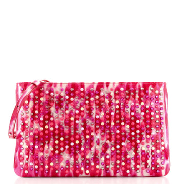 Christian Louboutin Loubiposh Clutch Printed Spiked Patent