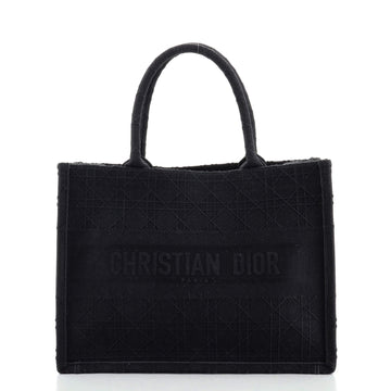 Christian Dior Book Tote Cannage Embroidered Canvas Small