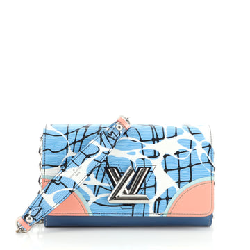Louis Vuitton Twist Chain Wallet Limited Edition Aqua Print Epi Leather