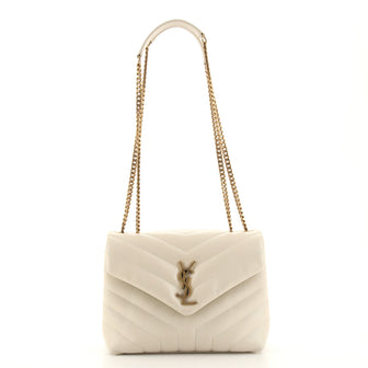 Saint Laurent LouLou Shoulder Bag Matelasse Chevron Leather Small
