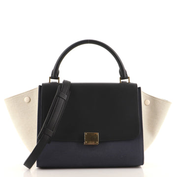 Celine Trapeze Bag Canvas with Leather Small