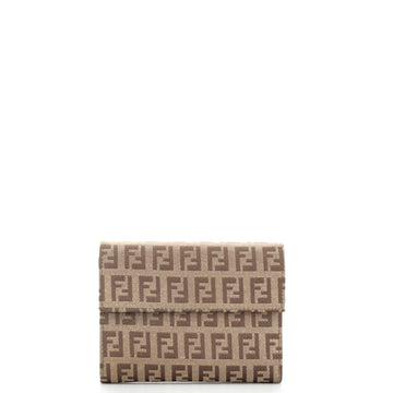 Fendi Trifold Wallet Zucchino Canvas Small