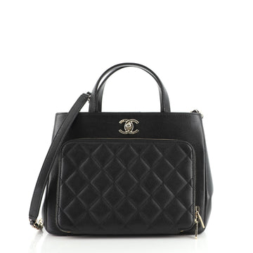 Chanel Business Affinity Tote Quilted Caviar Small
