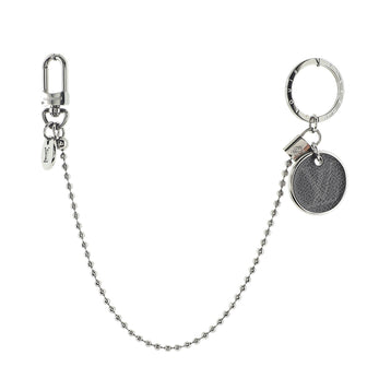 Louis Vuitton ID Pocket Key Chain Bag Charm and Key Holder Metal and Monogram Eclipse Canvas