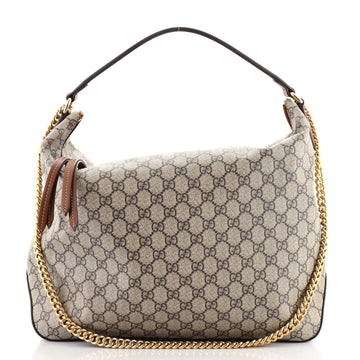 Gucci Chain Hobo GG Coated Canvas Large