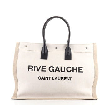 Saint Laurent Rive Gauche Shopper Tote Canvas Large