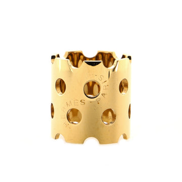 Hermes Perforated Detail Scarf Ring Metal