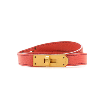Hermes Kelly Choker Necklace Leather and Metal