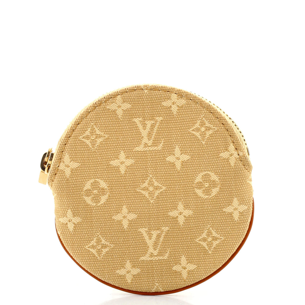 Louis Vuitton Round Coin Purse Mini Lin Neutral 117032485