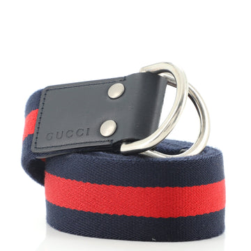 Gucci Web D Ring Belt Canvas Wide
