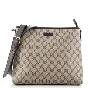 Gucci Flat Messenger Bag GG Coated Canvas Medium