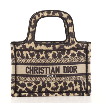 Christian Dior Book Tote Mizza Embroidered Canvas Mini