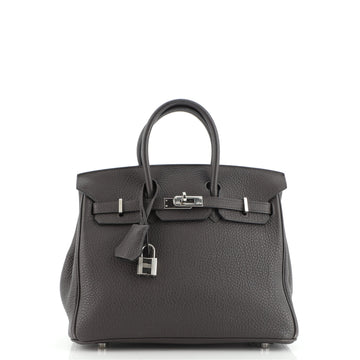 Hermes Birkin Handbag Grey Togo with Palladium Hardware 25