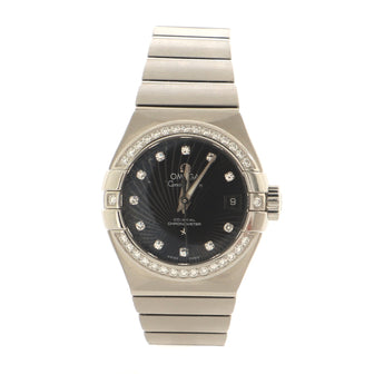 Omega Constellation Quartz Watch Stainless Steel with Diamond Bezel and Markers 27