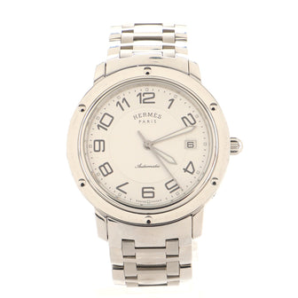 Hermes Clipper Automatic Watch Stainless Steel 39