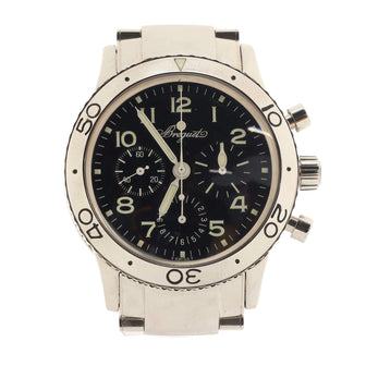 Breguet Type XX Aeronavale Fly Back Chronograph Automatic Watch Stainless Steel 39