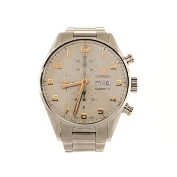 Tag Heuer Carrera Caliber 16 Chronograph Day-Date Automatic  Watch Stainless Steel 43
