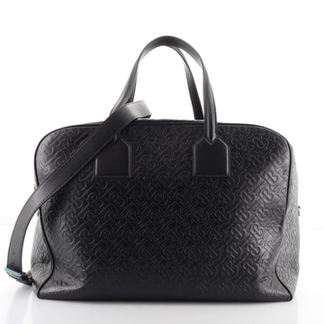 Burberry TB Half Cube Bag Monogram Embossed Leather
