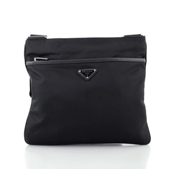 Prada Zip Messenger Bag Tessuto Medium