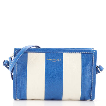 Balenciaga Bazar Crossbody Bag Striped Leather