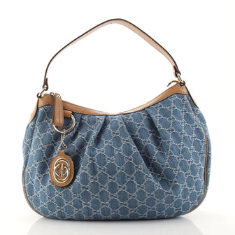 Gucci Sukey Hobo GG Denim Medium