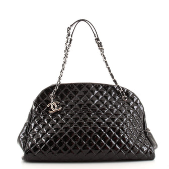 Chanel Just Mademoiselle Bag Quilted Patent Maxi