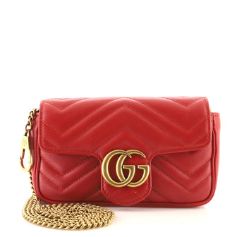 Gucci GG Marmont Flap Bag Matelasse Leather Super Mini