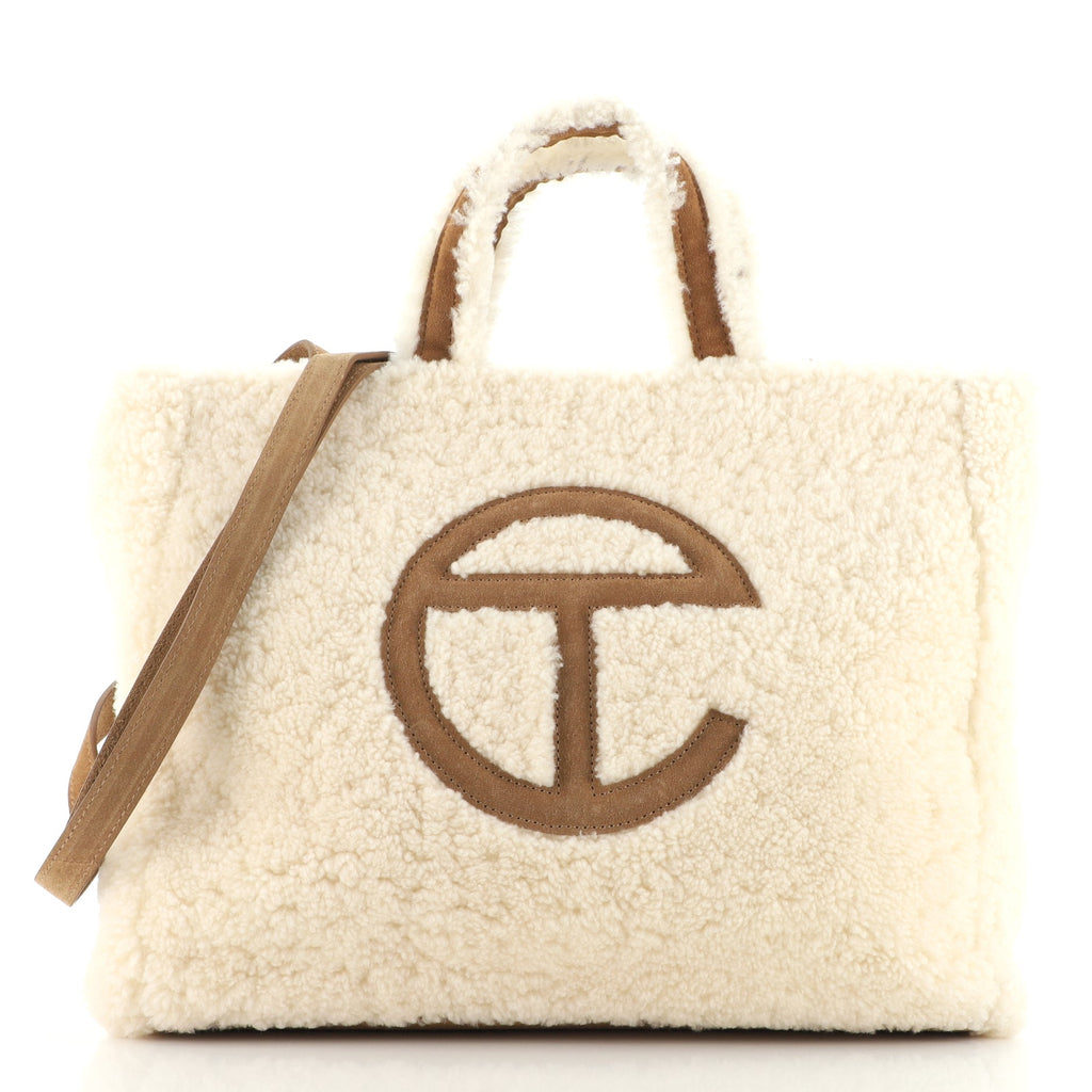 UGG x Telfar Medium Shearling Shopping Bag - Brown Totes, Handbags