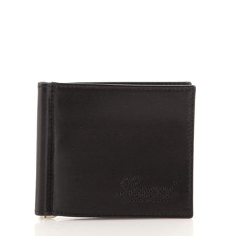 Gucci Logo Money Clip Wallet Leather Compact