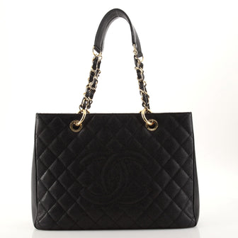 Chanel Grand Shopping Tote Quilted Caviar