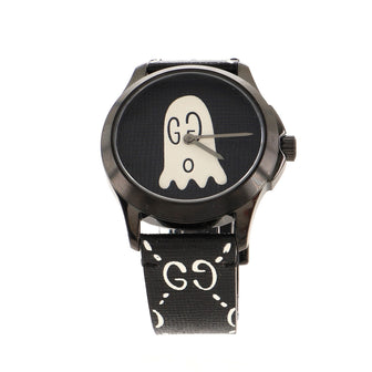 Gucci G-Timeless Ghost Quartz Watch PVD Stainless Steel and Coated Canvas 38