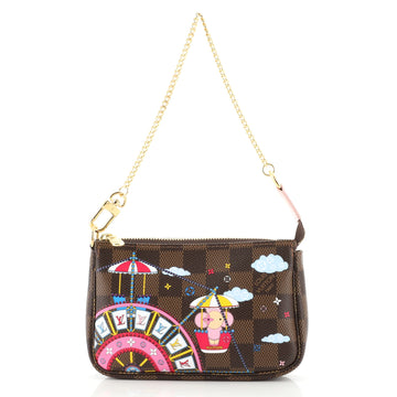 Louis Vuitton Pochette Accessoires Limited Edition Vivienne Xmas Damier Mini