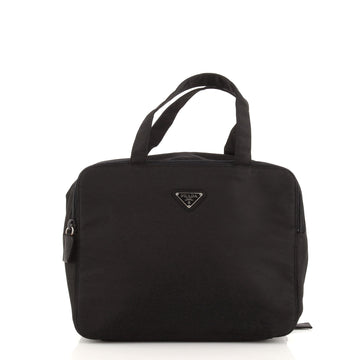 Prada Double Zip Around Vanity Briefcase Tessuto Medium