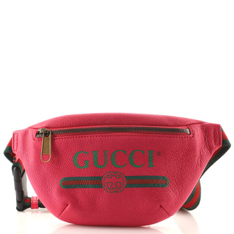 Gucci Logo Belt Bag Printed Leather Small