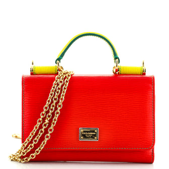 Dolce & Gabbana Sicily Wallet on Chain Leather Mini