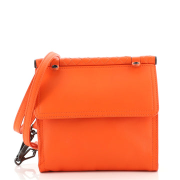 Bottega Veneta Double Sided Crossbody Bag Leather with Intrecciato Nappa Detail