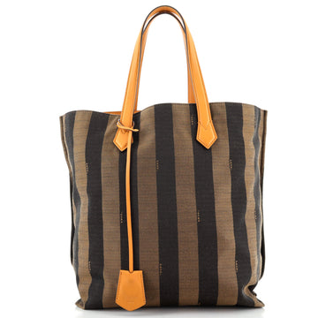 Fendi Open Shopping Tote Pequin Canvas Tall