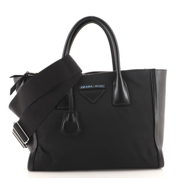 Prada Concept Double Zip Tote Tessuto and Leather Small