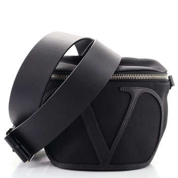 Valentino VLogo Crossbody Bag Nylon with Leather