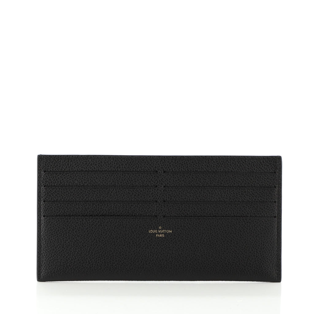 Louis Vuitton, Bags, Louis Vuitton Black Card Wallet Felicie Insert  Engraved Vmb