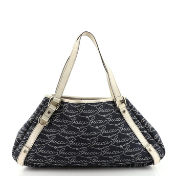 Gucci Abbey Shoulder Bag Printed Canvas Medium