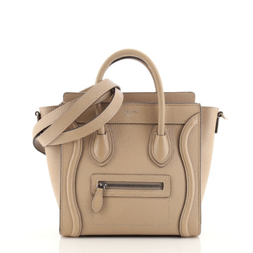 Celine Luggage Bag Grainy Leather Nano