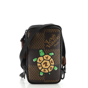 Louis Vuitton Nigo Double Phone Pouch Limited Edition Printed Giant Damier