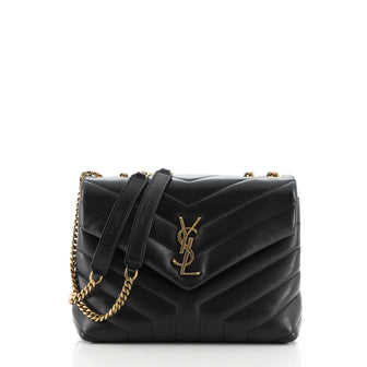 Saint Laurent LouLou Shoulder Bag Matelasse Chevron Leather Small