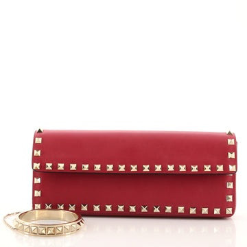 Valentino Rockstud Bracelet Clutch Leather Long