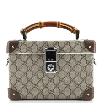 Gucci Bamboo Globe-Trotter Vanity Case GG Coated Canvas