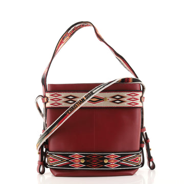 Christian Dior Diorodeo Hobo Calfskin with Embroidered Detail Small