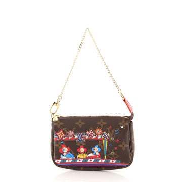 Louis Vuitton Pochette Accessoires Limited Edition Vivienne Xmas Damier Mini