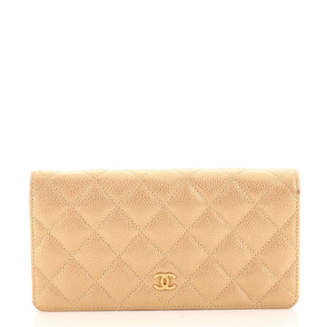 Chanel L-Yen Wallet Quilted Caviar