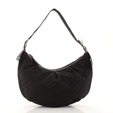 Christian Dior Vintage Zip Hobo Diorissimo Canvas Medium